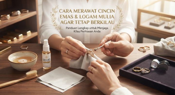 Cara Merawat Cincin Emas & Logam Mulia Agar Tetap Berkilau